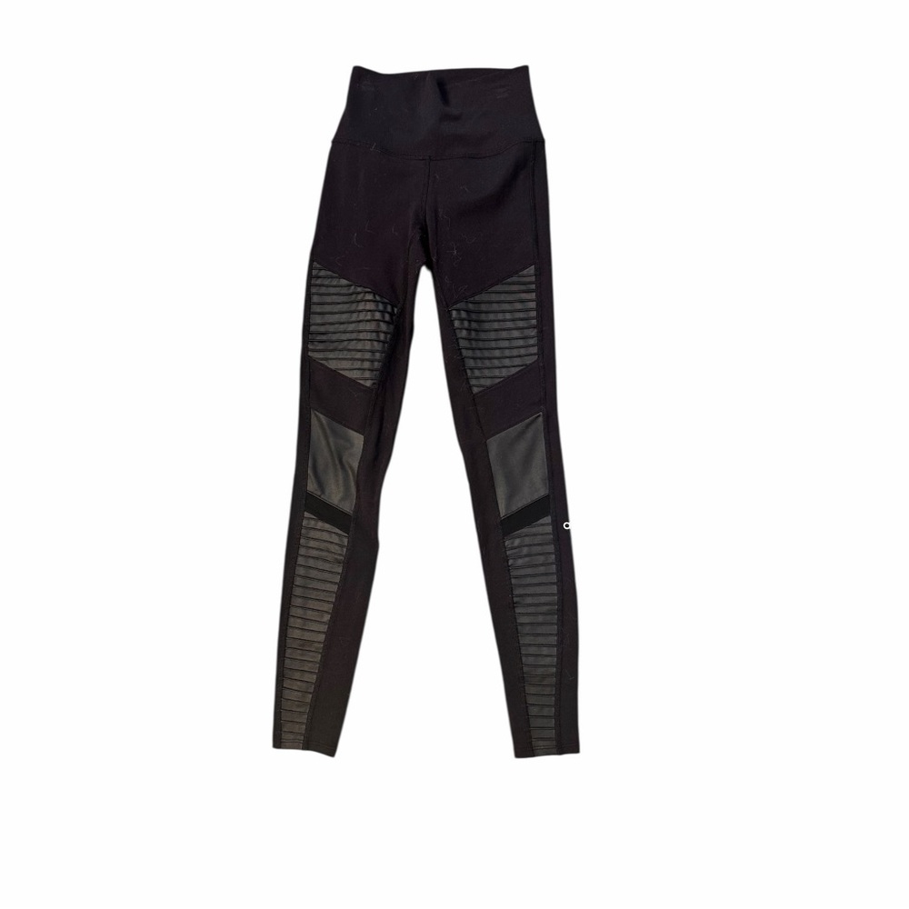 Alo Yoga Moto Leggings High Waist Black Sz XS  Activewear Workout Fitness